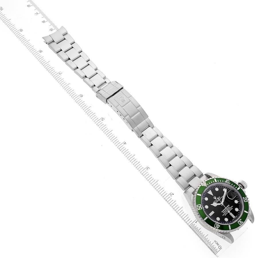 Rolex Submariner Green 50th Anniversary Steel Mens Watch 16610LV Box Papers 3