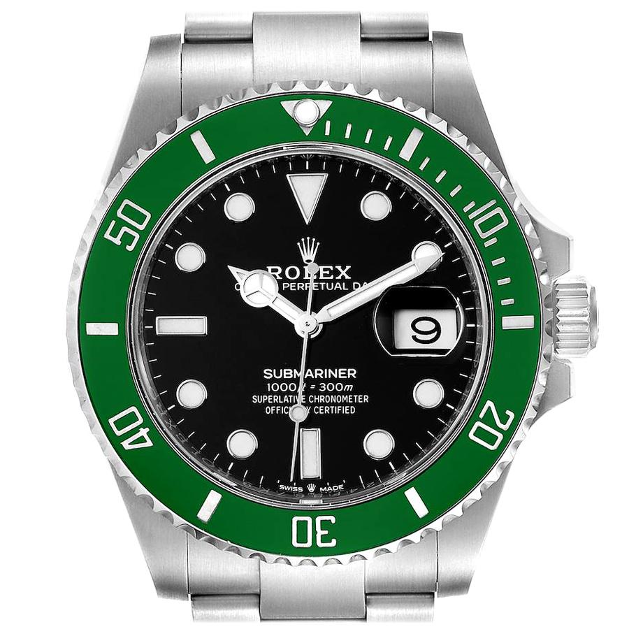 Rolex Submariner Green Kermit 41 Steel Men's Watch 126610LV Unworn For Sale