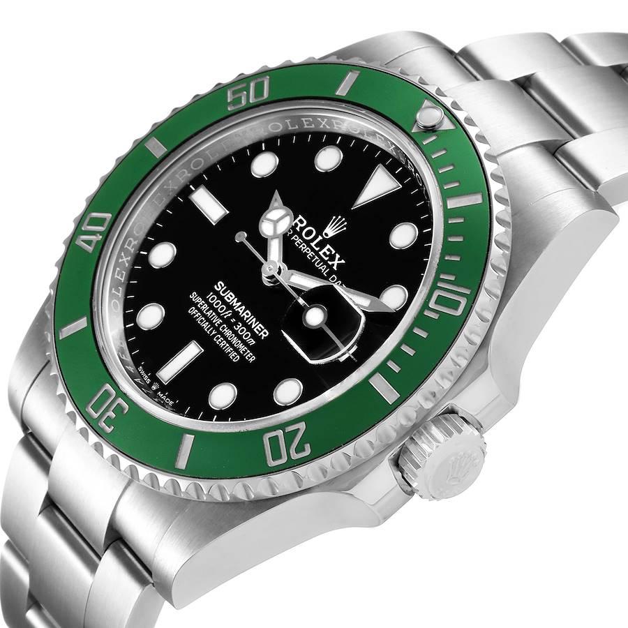 Rolex Submariner Green Kermit Cerachrom Men's Watch 126610LV Box Card For Sale 1