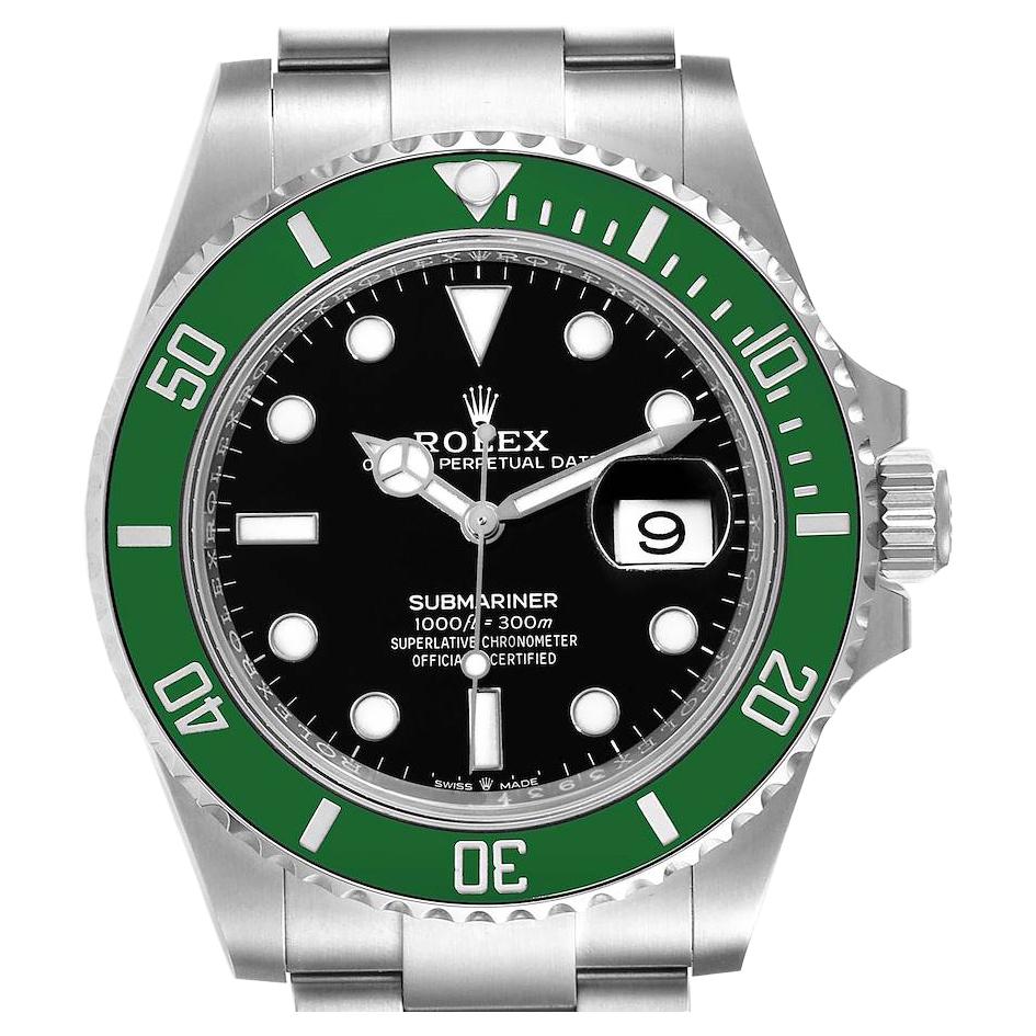 Rolex Submariner Green Kermit Cerachrom Men's Watch 126610LV Box Card For Sale