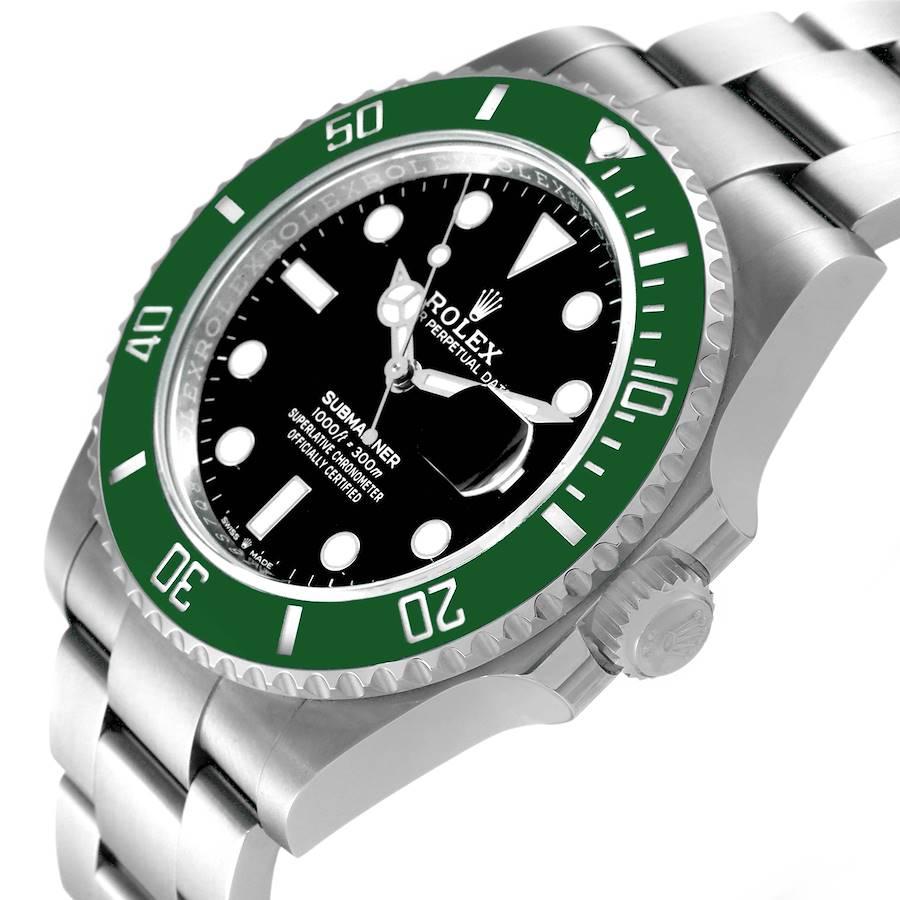 Men's Rolex Submariner Green Kermit Cerachrom Mens Watch 126610LV Unworn