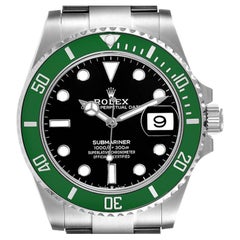 Used Rolex Submariner Green Kermit Cerachrom Mens Watch 126610LV Unworn