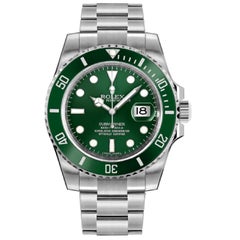 Montre pour homme Rolex Submariner Hulk 116610LV Scrambled Serial Green Dial