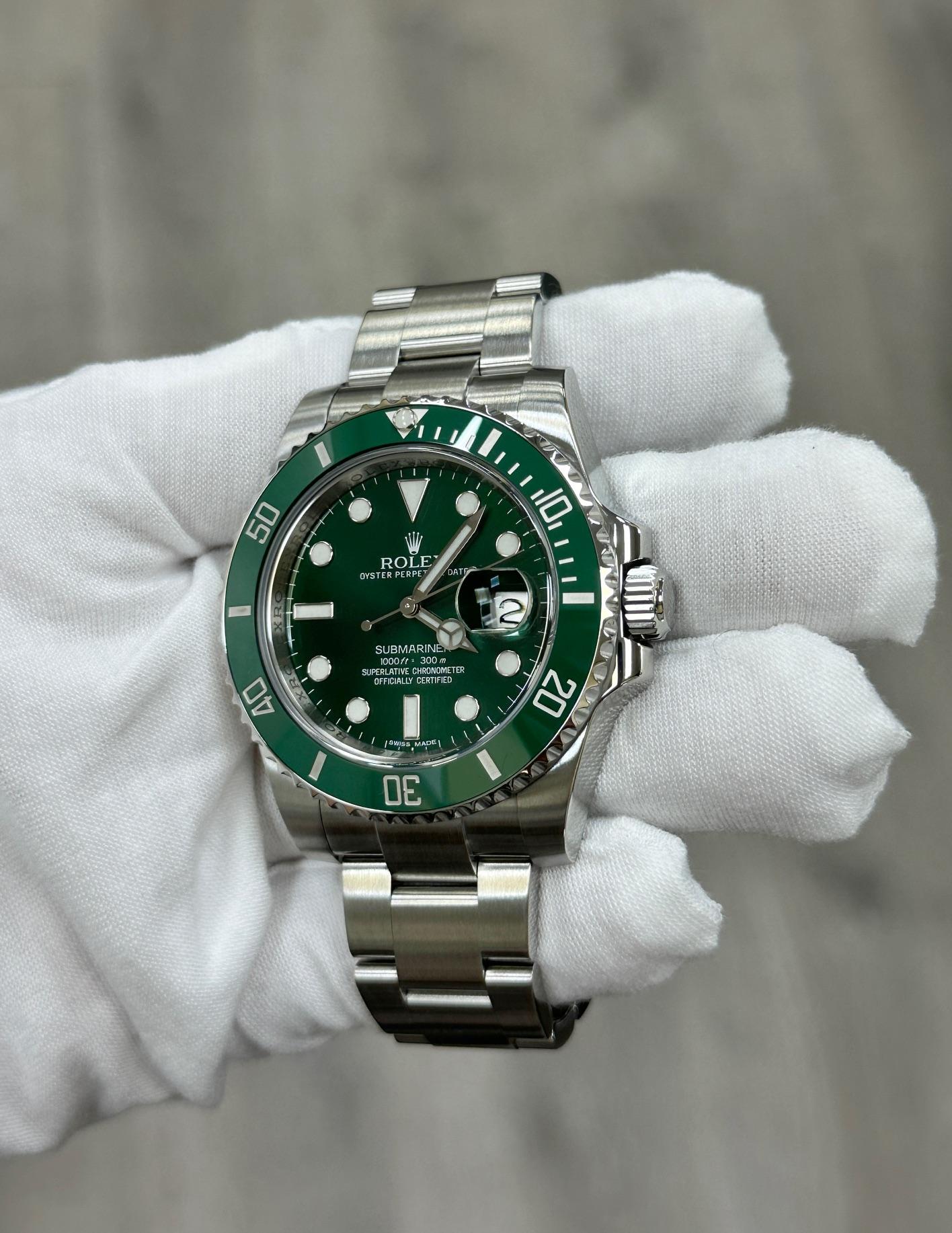 Rolex Submariner Hulk 116610V Green Bezel Green Dial Stainless Steel Box Paper For Sale 6