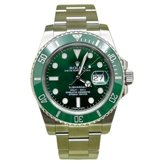 Rolex Submariner Hulk 116610V Green Bezel Green Dial Stainless Steel Box Paper For Sale