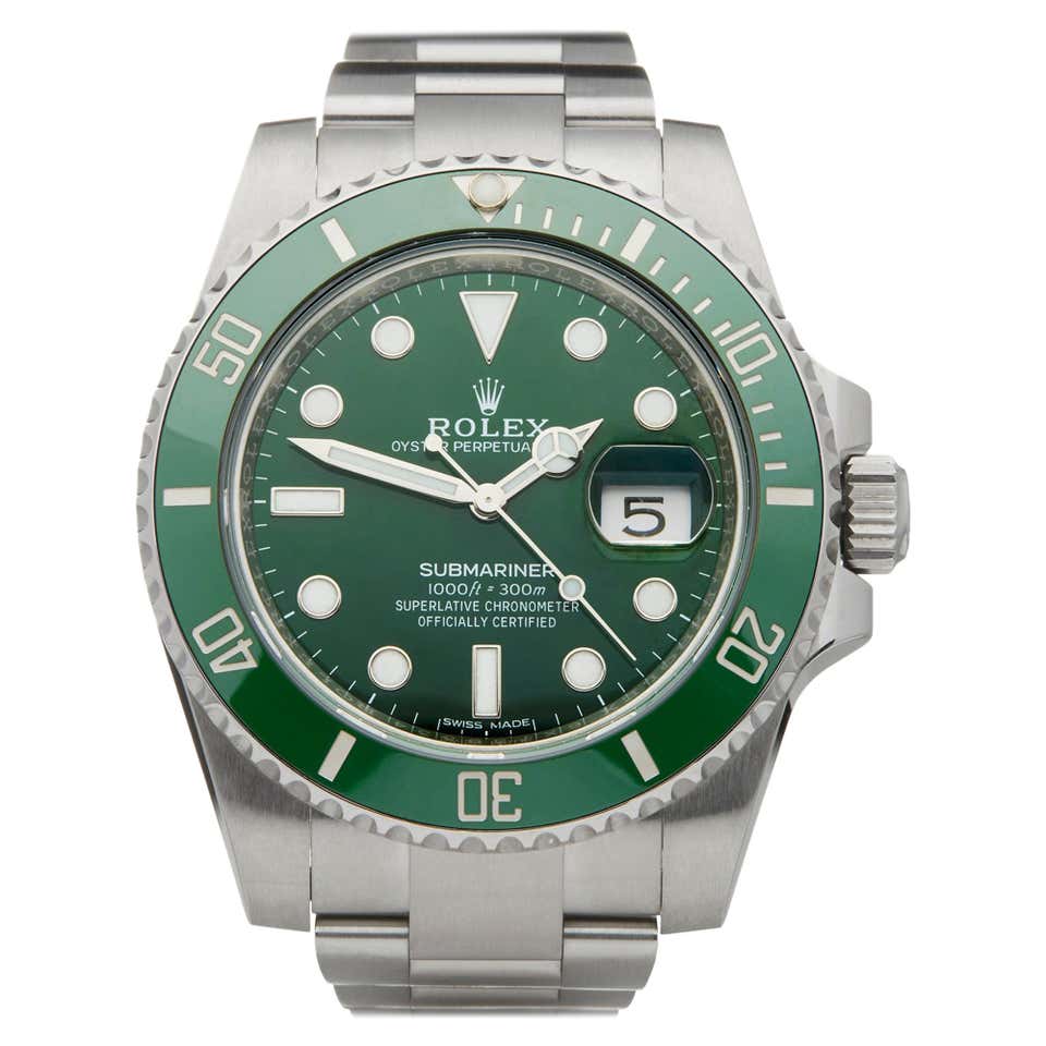 Rolex Submariner Hulk Date Stainless Steel 116610LV Wristwatch at ...