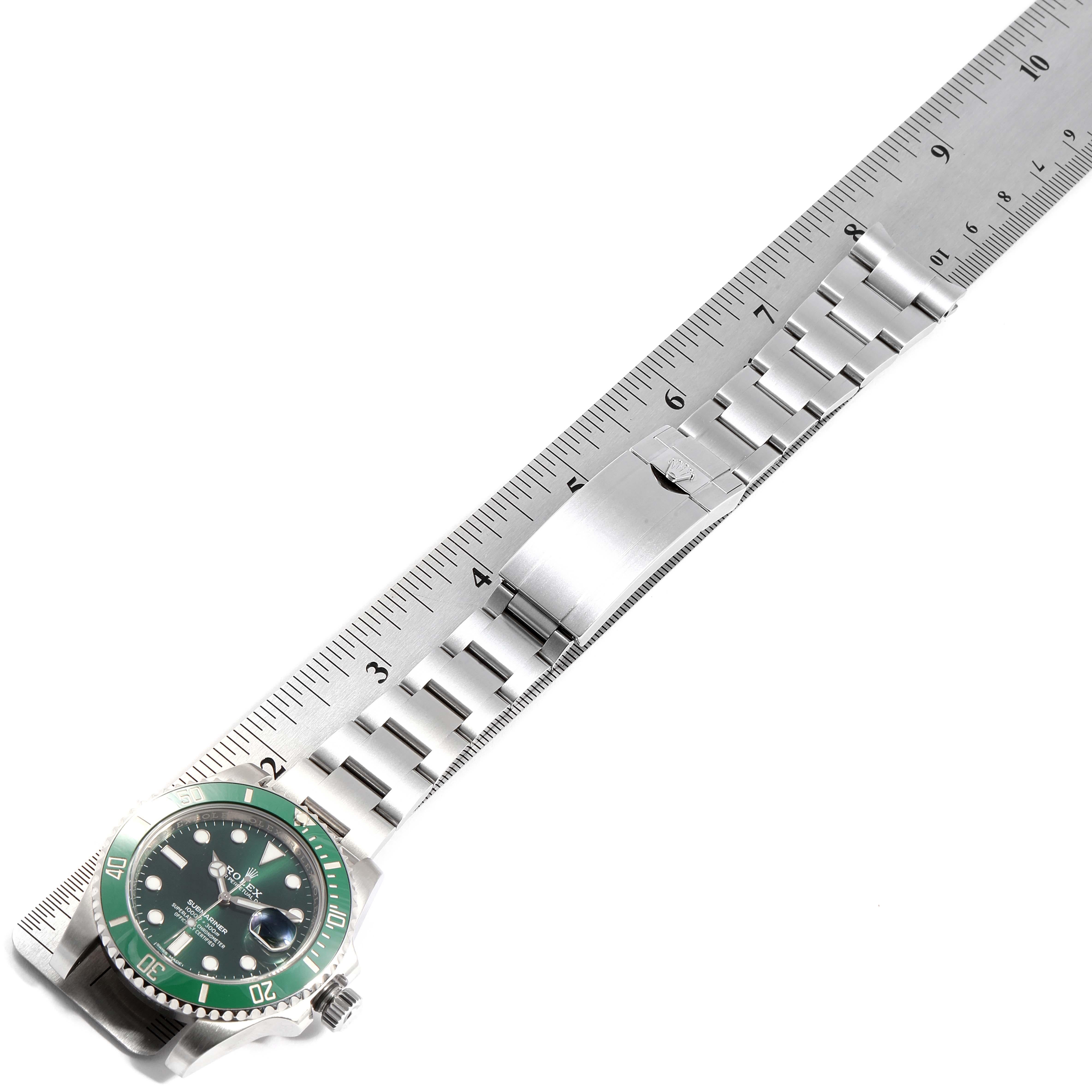 Rolex Submariner Hulk Green Dial Bezel Men's Watch 116610LV Box Card 7