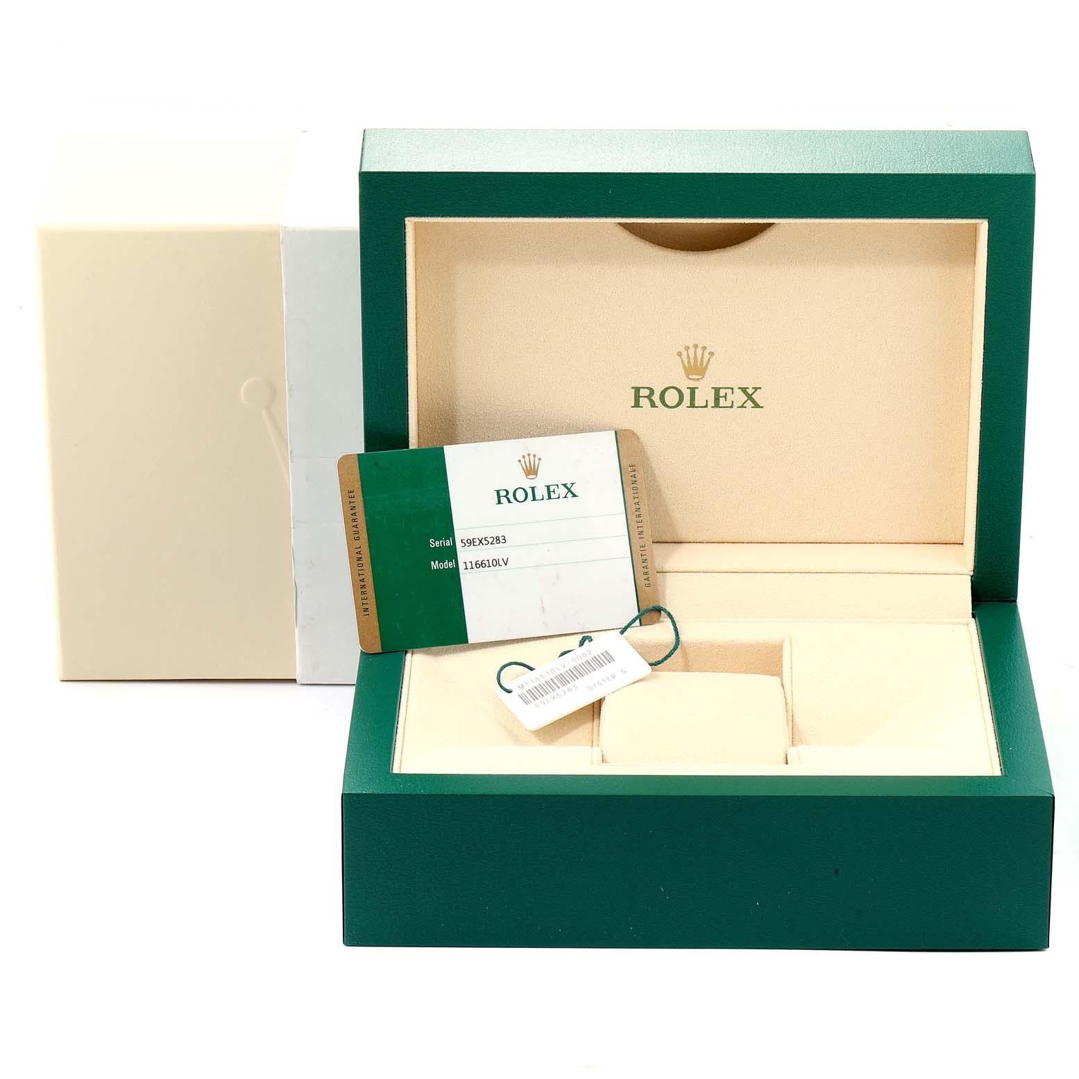 Rolex Submariner Hulk Green Dial Bezel Men's Watch 116610LV Box Card 9