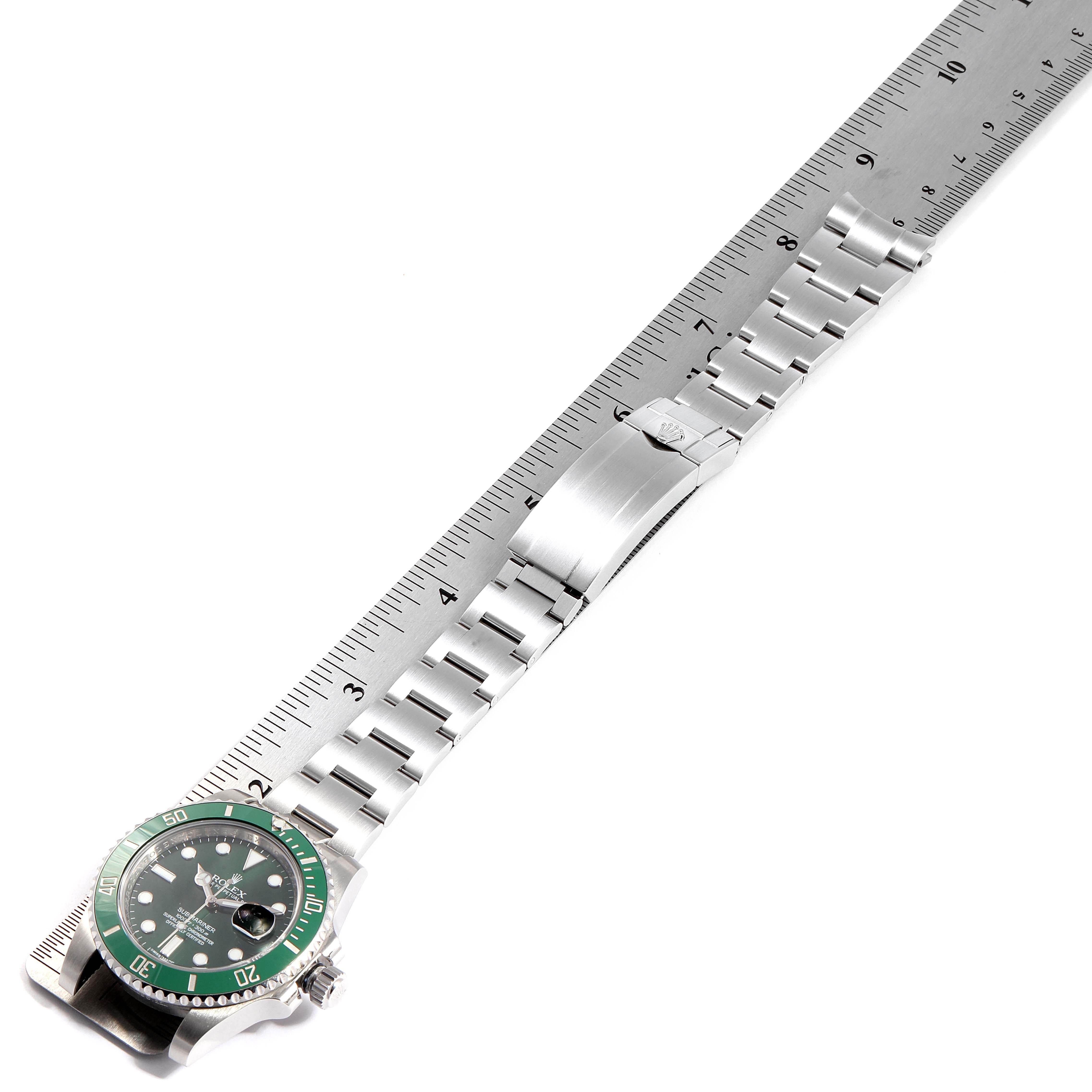 Rolex Submariner Hulk Green Dial Bezel Men's Watch 116610LV Box Card For Sale 1