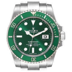 Used Rolex Submariner Hulk Green Dial Bezel Men’s Watch 116610LV Box Card