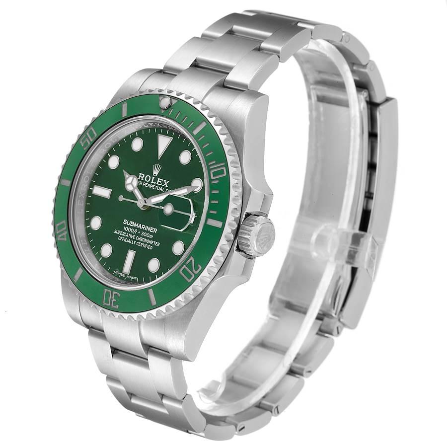 Men's Rolex Submariner Hulk Green Dial Bezel Steel Mens Watch 116610 For Sale