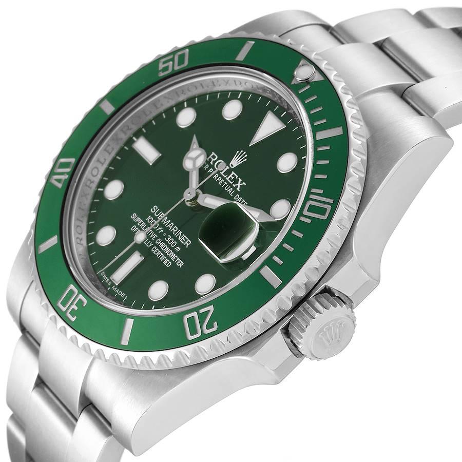 Rolex Submariner Hulk Green Dial Bezel Steel Mens Watch 116610 For Sale 2