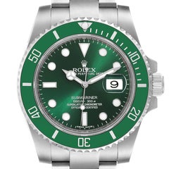Rolex Submariner Hulk Green Dial Bezel Steel Mens Watch 116610