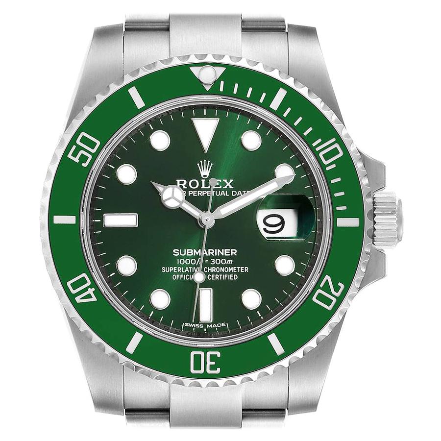 Rolex Submariner Hulk Green Dial Bezel Steel Mens Watch 116610 Unworn For Sale