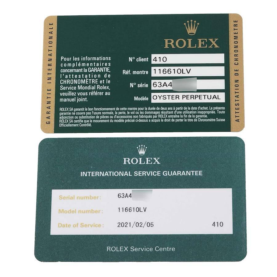 Rolex Submariner Hulk Green Dial Bezel Steel Mens Watch 116610LV Box Card 4