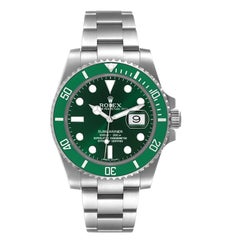Rolex Montre Submariner en acier avec cadran vert vif et lunette, pour hommes 116610LV Boîte Card