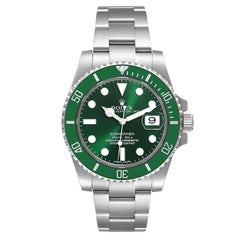 Rolex Montre Submariner en acier avec cadran vert vif et lunette, pour hommes 116610LV Boîte Card