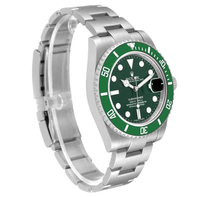 Rolex Submariner 116610LV Hulk Green Steel Ceramic Automatic Men's Watch at  1stDibs