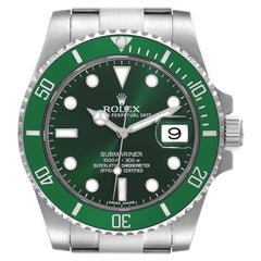 Used Rolex Submariner Hulk Green Dial Bezel Steel Mens Watch 116610LV Box Card