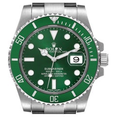 Used Rolex Submariner Hulk Green Dial Bezel Steel Mens Watch 116610LV Box Card