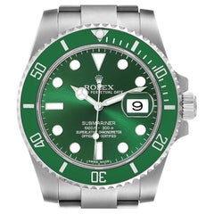 Used Rolex Submariner Hulk Green Dial Bezel Steel Mens Watch 116610LV Box Card