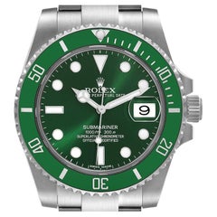 Used Rolex Submariner Hulk Green Dial Bezel Steel Mens Watch 116610LV Box Card