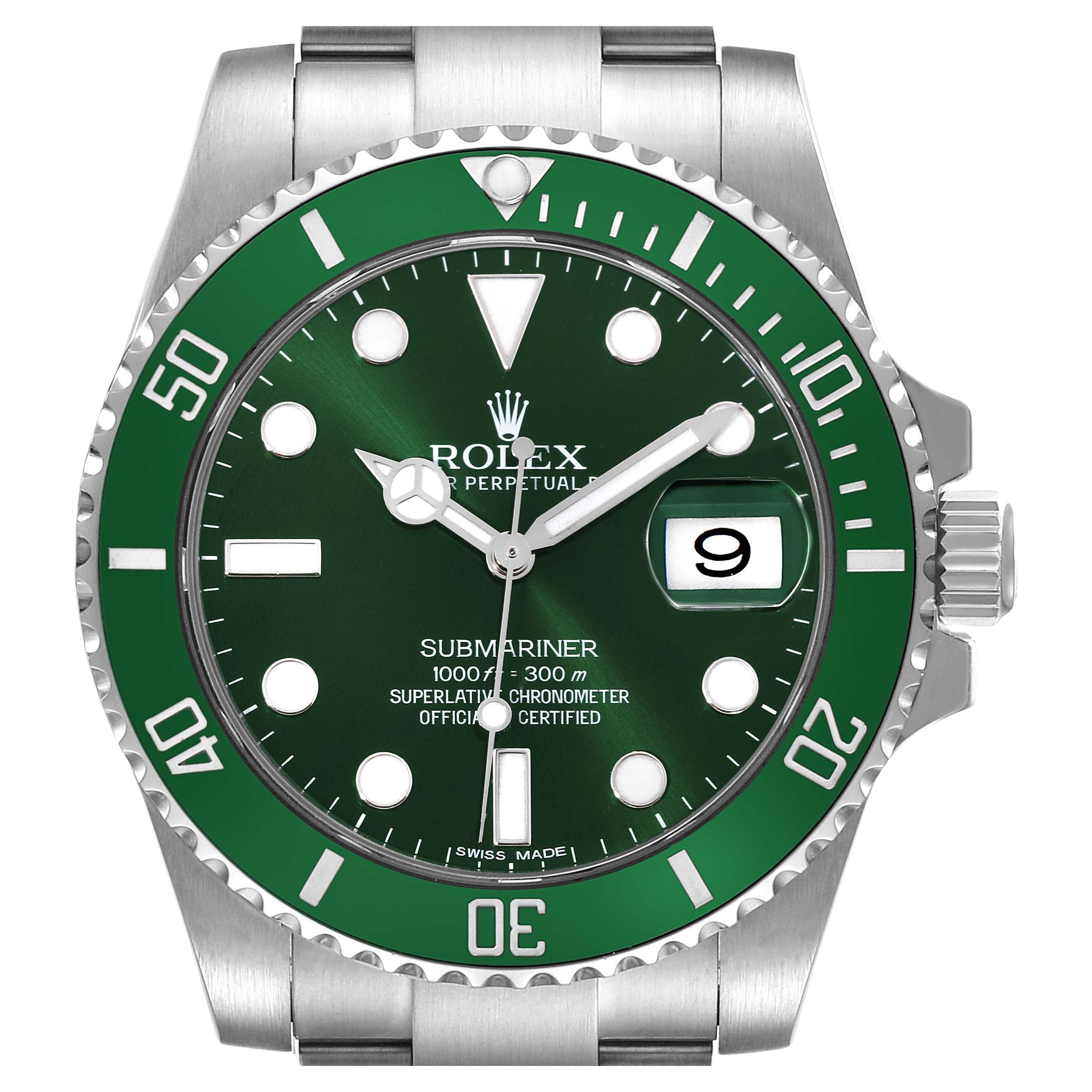 Rolex Submariner Kermit Green Ceramic Bezel Mens Watch 126610LV Unworn
