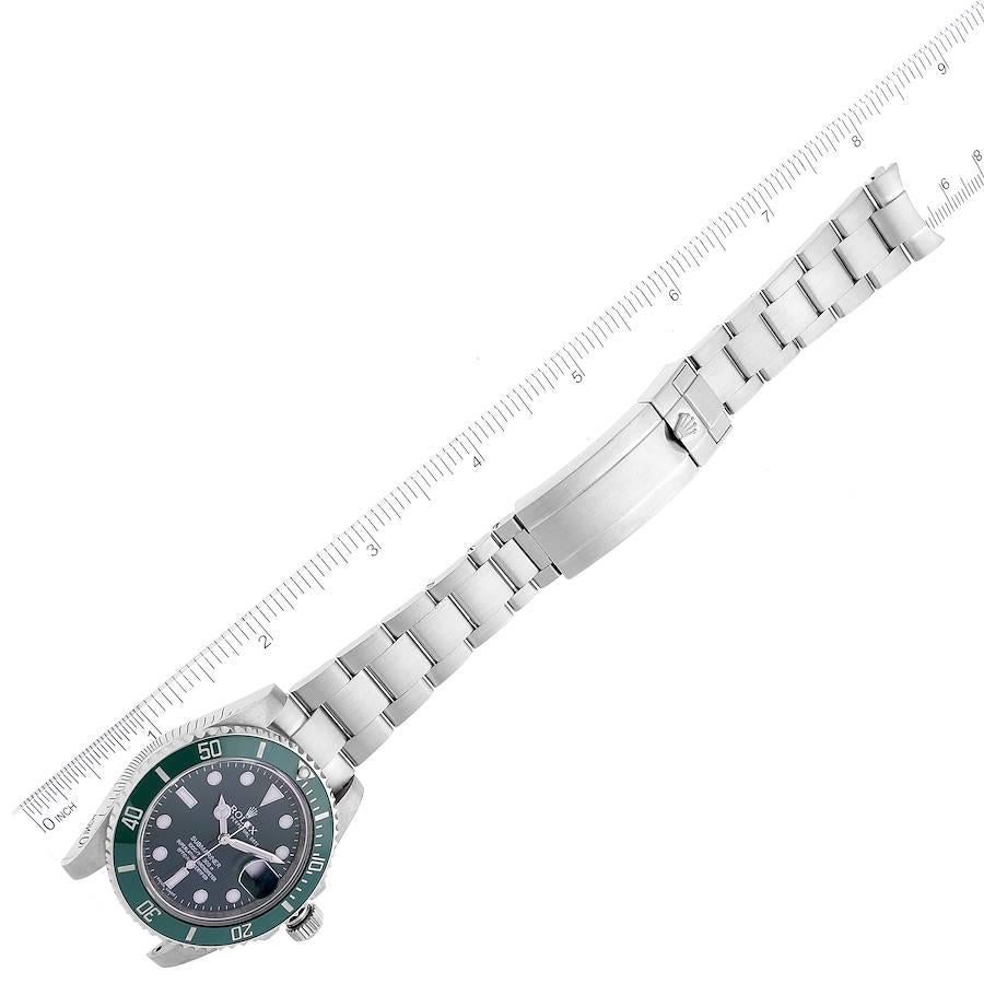 Rolex Submariner Hulk Grüne Stahl-Herrenuhr mit Zifferblatt Lünette 116610LV 7