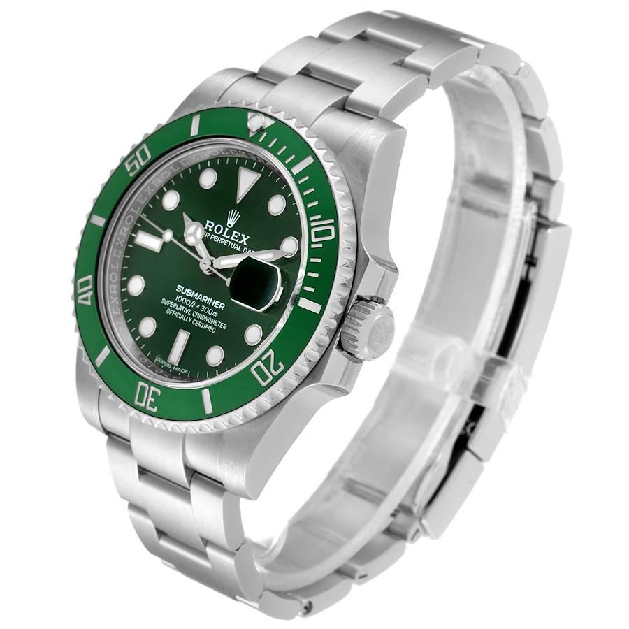 Men's Rolex Submariner Hulk Green Dial Bezel Steel Mens Watch 116610LV For Sale