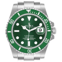 Rolex Montre Submariner en acier avec cadran vert à lunette, pour hommes 116610LV