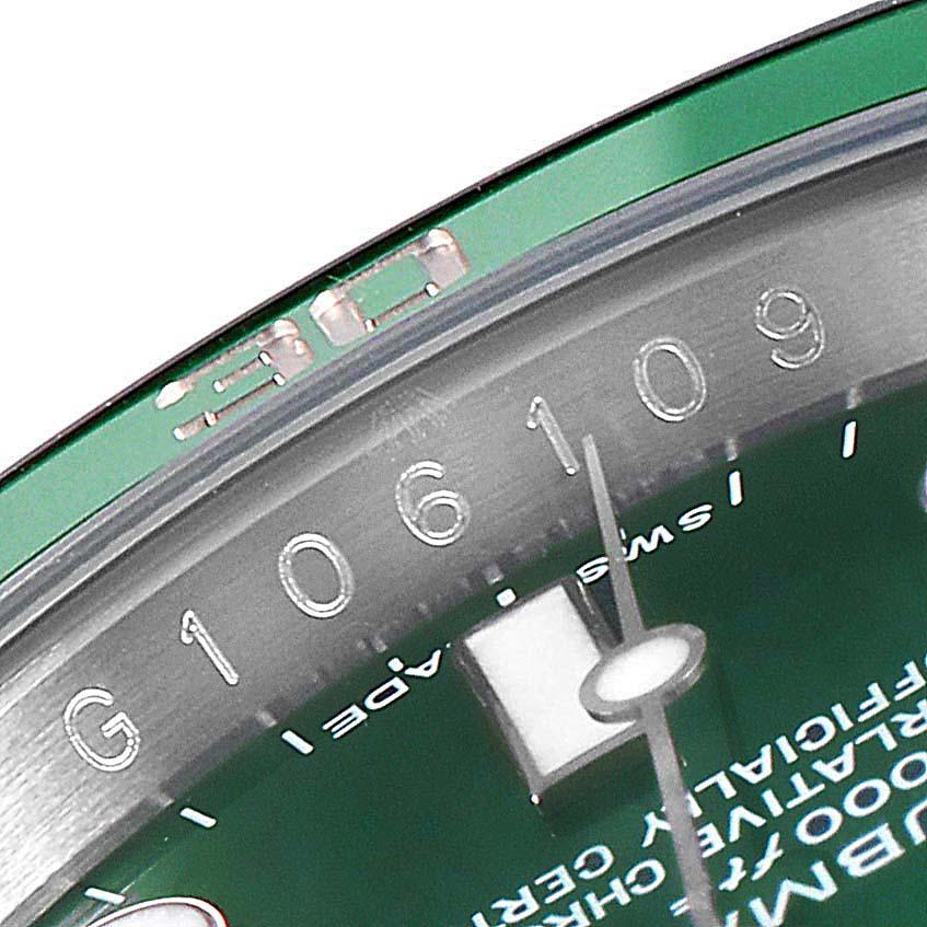 Rolex Submariner Hulk Green Dial Bezel Steel Steel Men's Watch 116610LV In Excellent Condition For Sale In Atlanta, GA