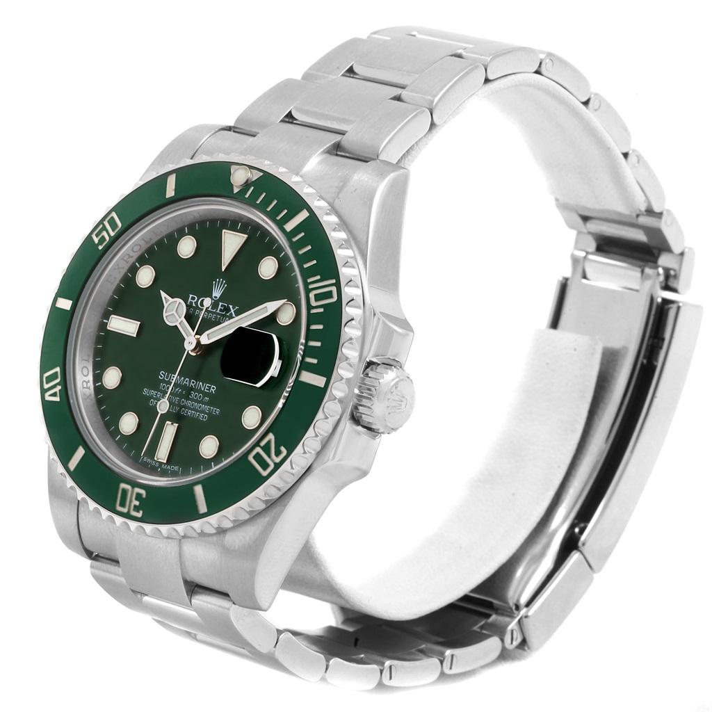Rolex Submariner Hulk Green Dial Bezel Steel Watch 116610LV For Sale 3
