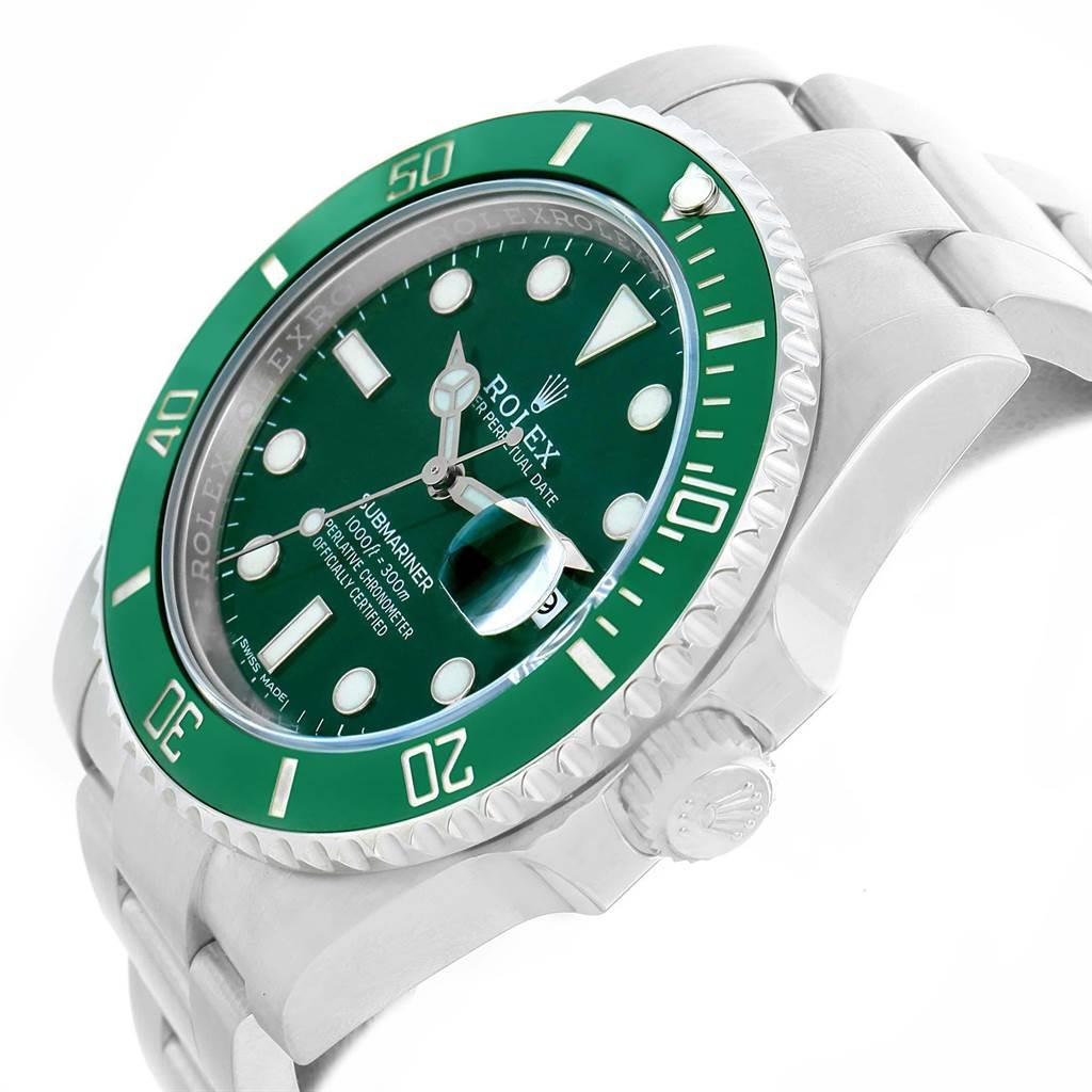 Rolex Submariner Hulk Green Dial Bezel Steel Watch 116610LV For Sale 2
