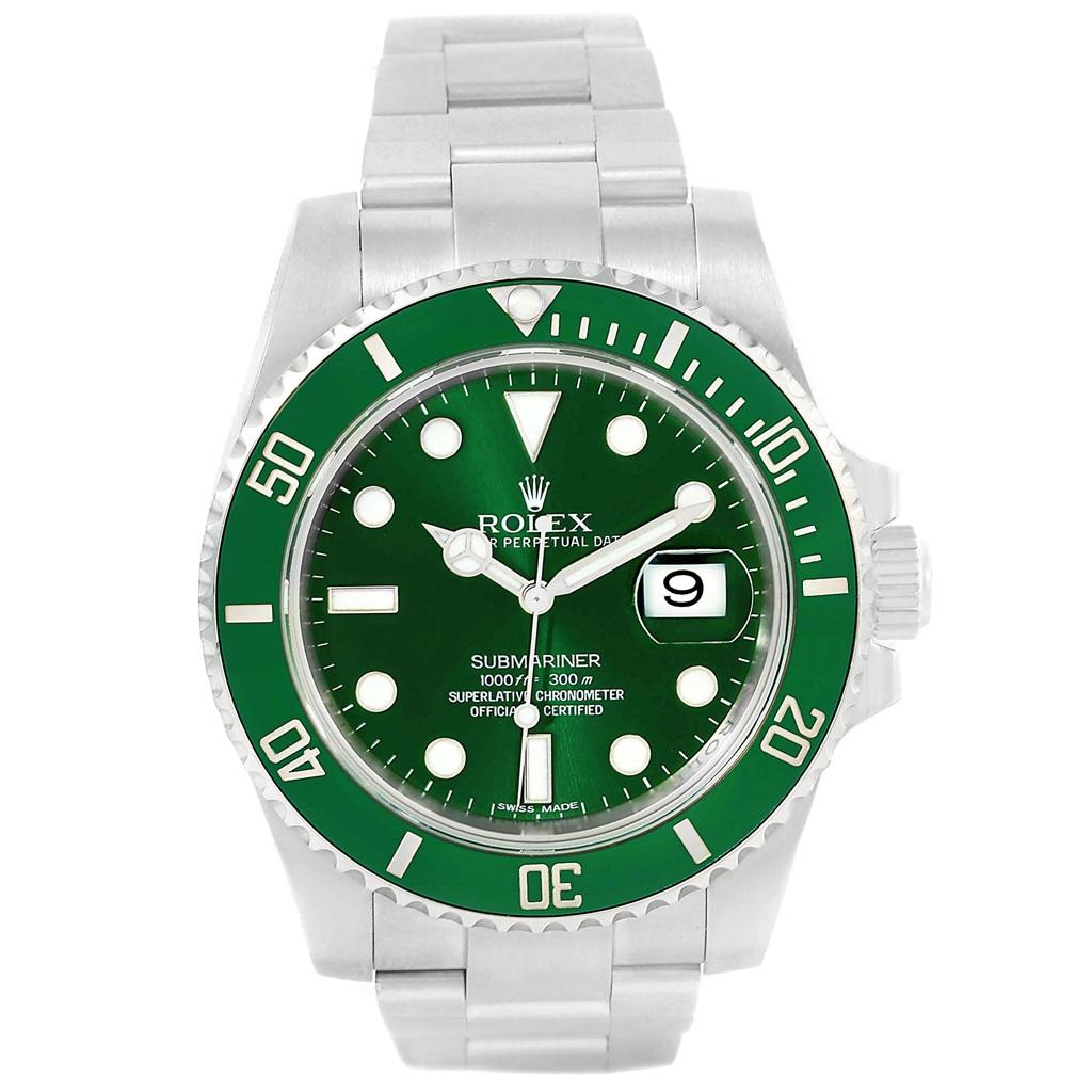 Rolex Submariner Hulk Green Dial Bezel Watch 116610LV Box Card For Sale 1