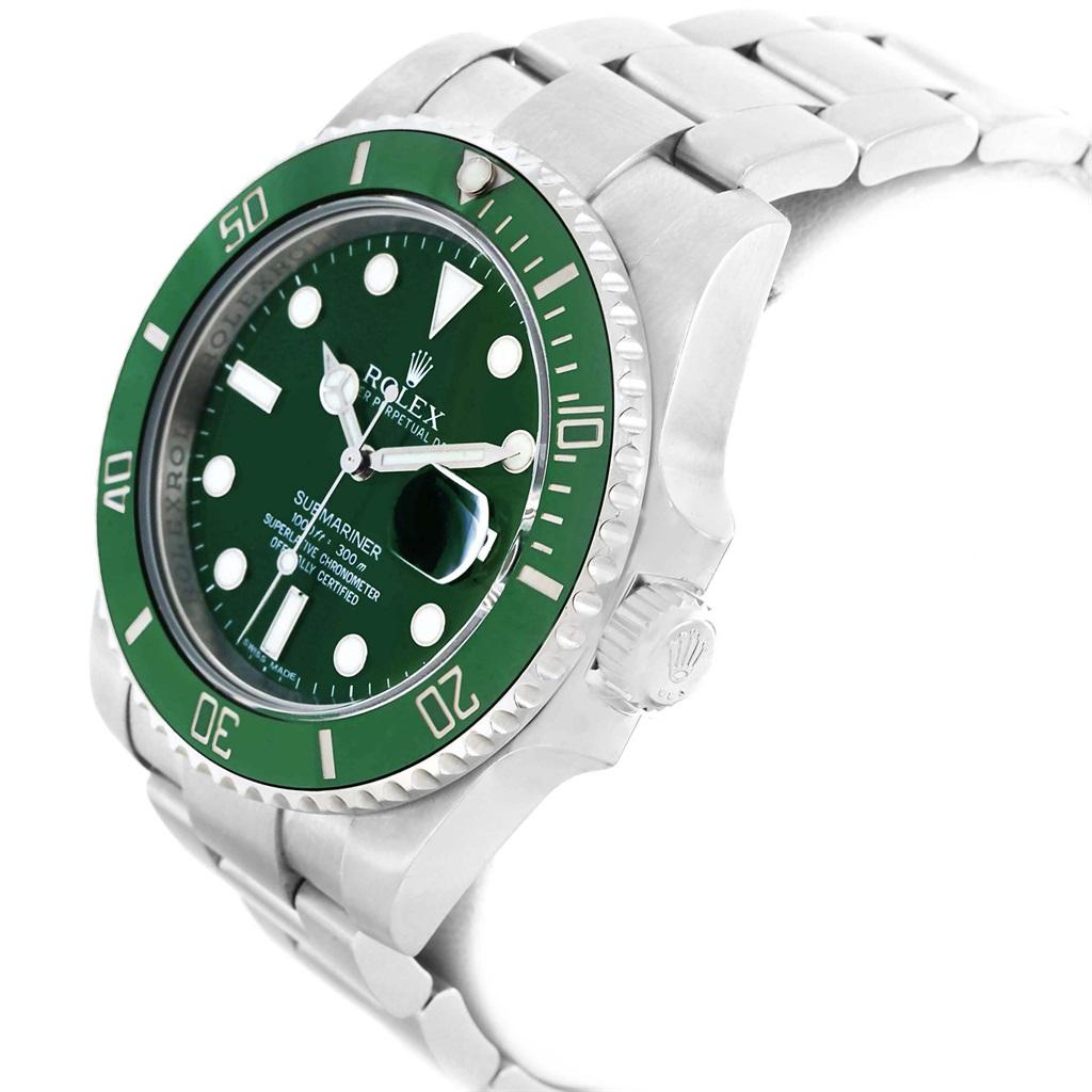 Rolex Submariner Hulk Green Dial Bezel Watch 116610LV Box Card For Sale 5