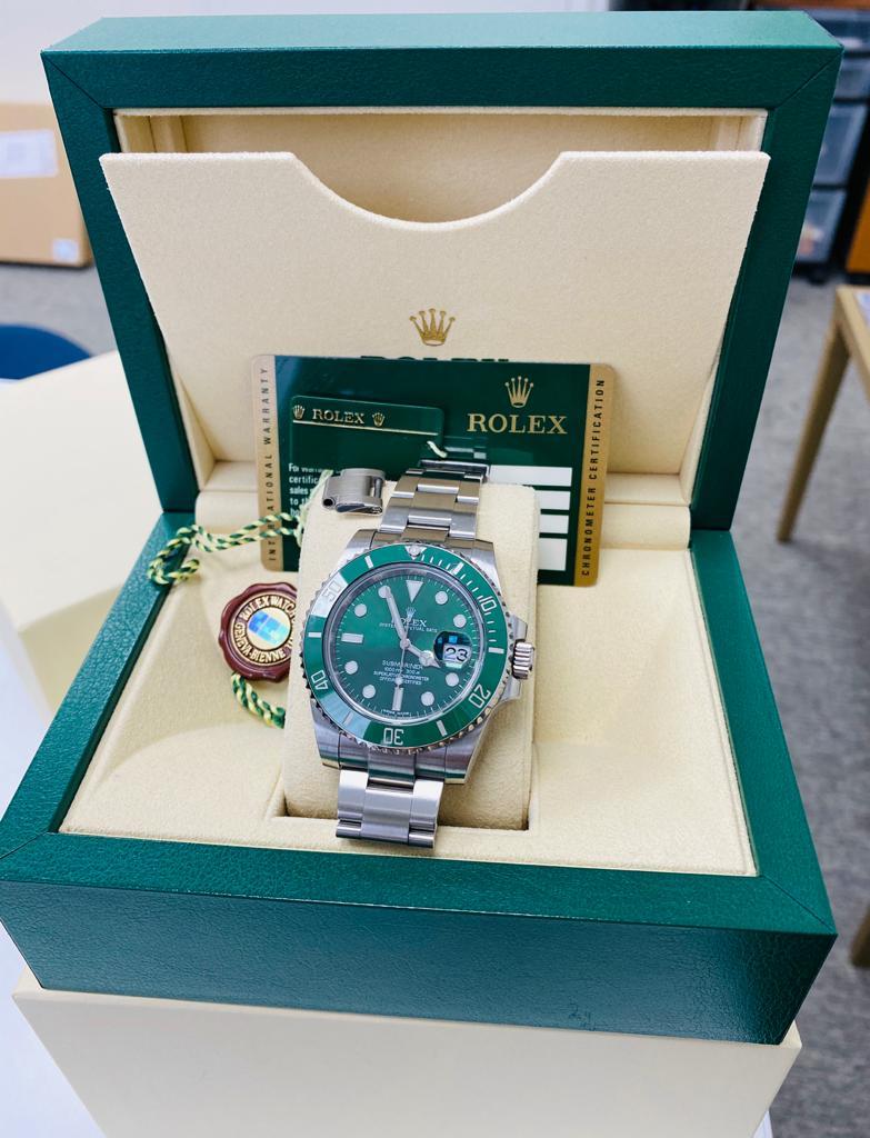 black and green rolex submariner