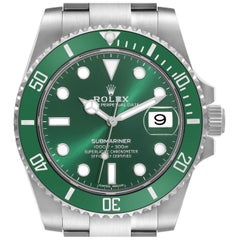 Rolex Submariner Hulk Green Dial Steel Mens Watch 116610LV Boîte Card