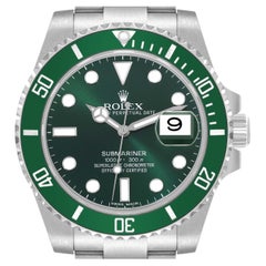 Used Rolex Submariner Hulk Green Dial Steel Mens Watch 116610LV Box Card