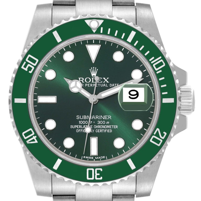 Rolex Submariner Hulk Green Dial Bezel Men's Watch 116610LV Unworn