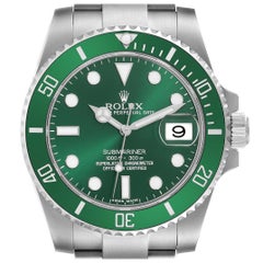 Rolex Submariner Hulk Green Dial Steel Mens Watch 116610LV