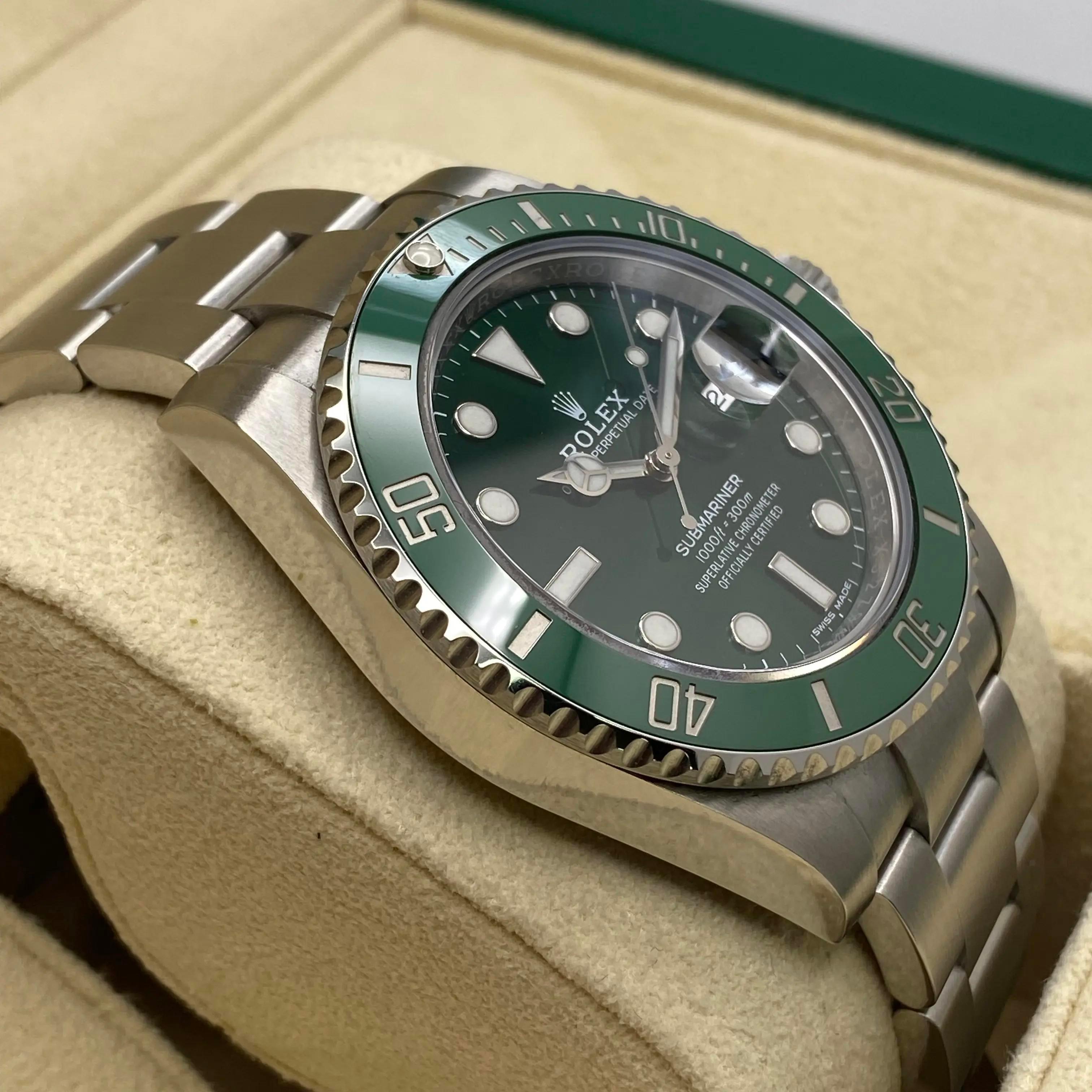 Rolex Submariner Hulk Green Steel Ceramic Automatic Mens Watch B&P 116610LV 3