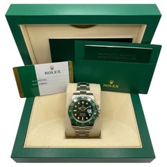 Rolex Submariner Hulk Green Steel Ceramic Automatic Mens Watch B&P 116610LV