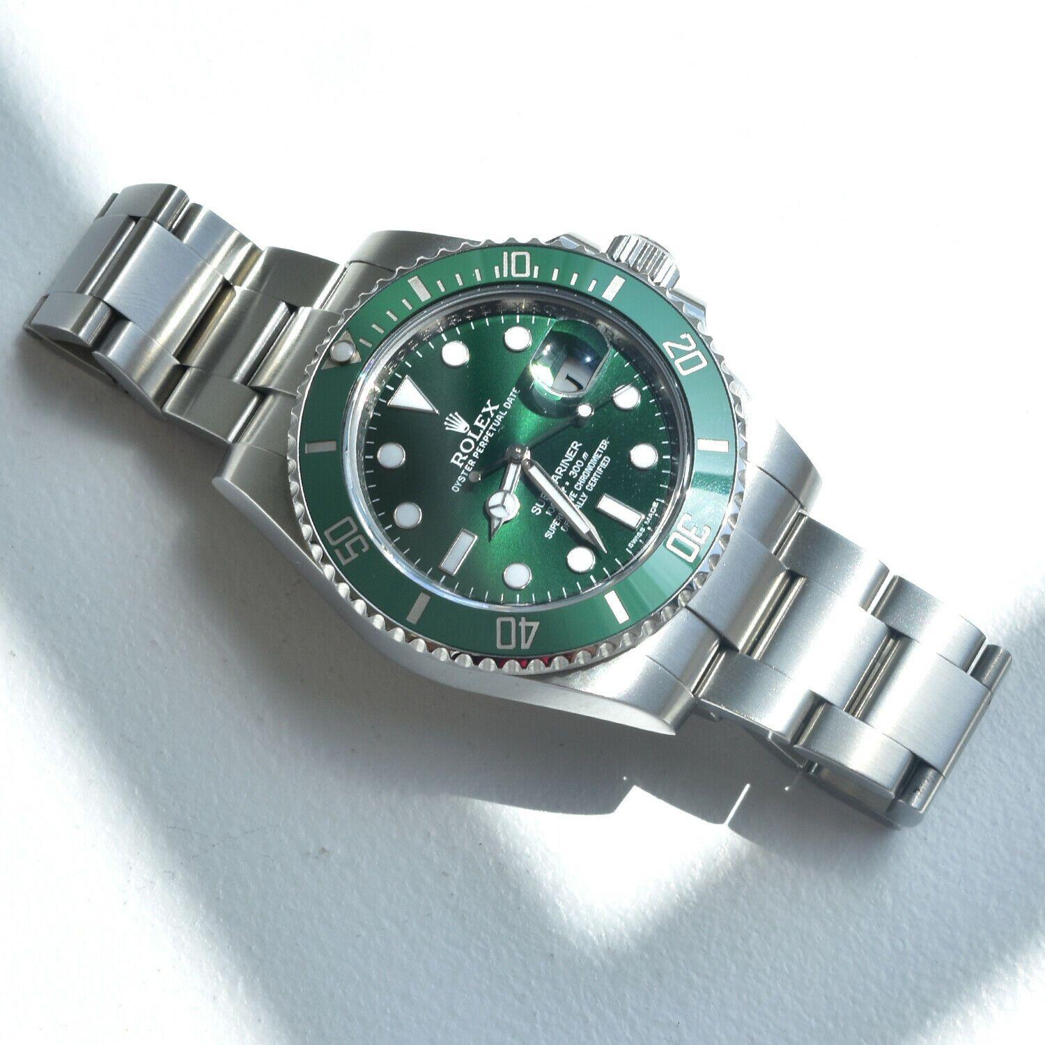 Rolex Submariner 'Hulk' Ref. 116610LV Stainless Steel In Good Condition In Miami, FL