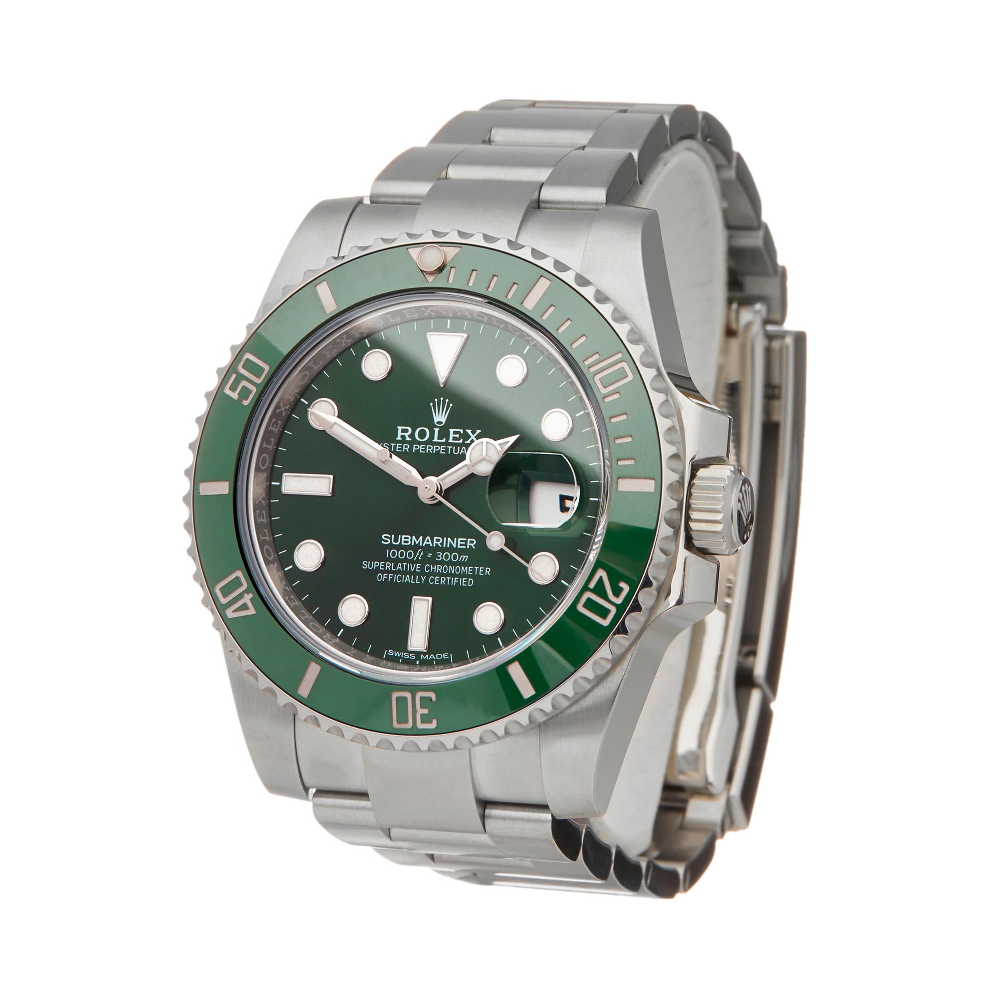 Reference: W6076
Manufacturer: Rolex
Model: Submariner
Model Reference: 116610LV
Age: 14th May 2018
Gender: Men's
Box and Papers: Box, Manuals and Guarantee
Dial: Black
Glass: Sapphire Crystal
Movement: Automatic
Water Resistance: To Manufacturers