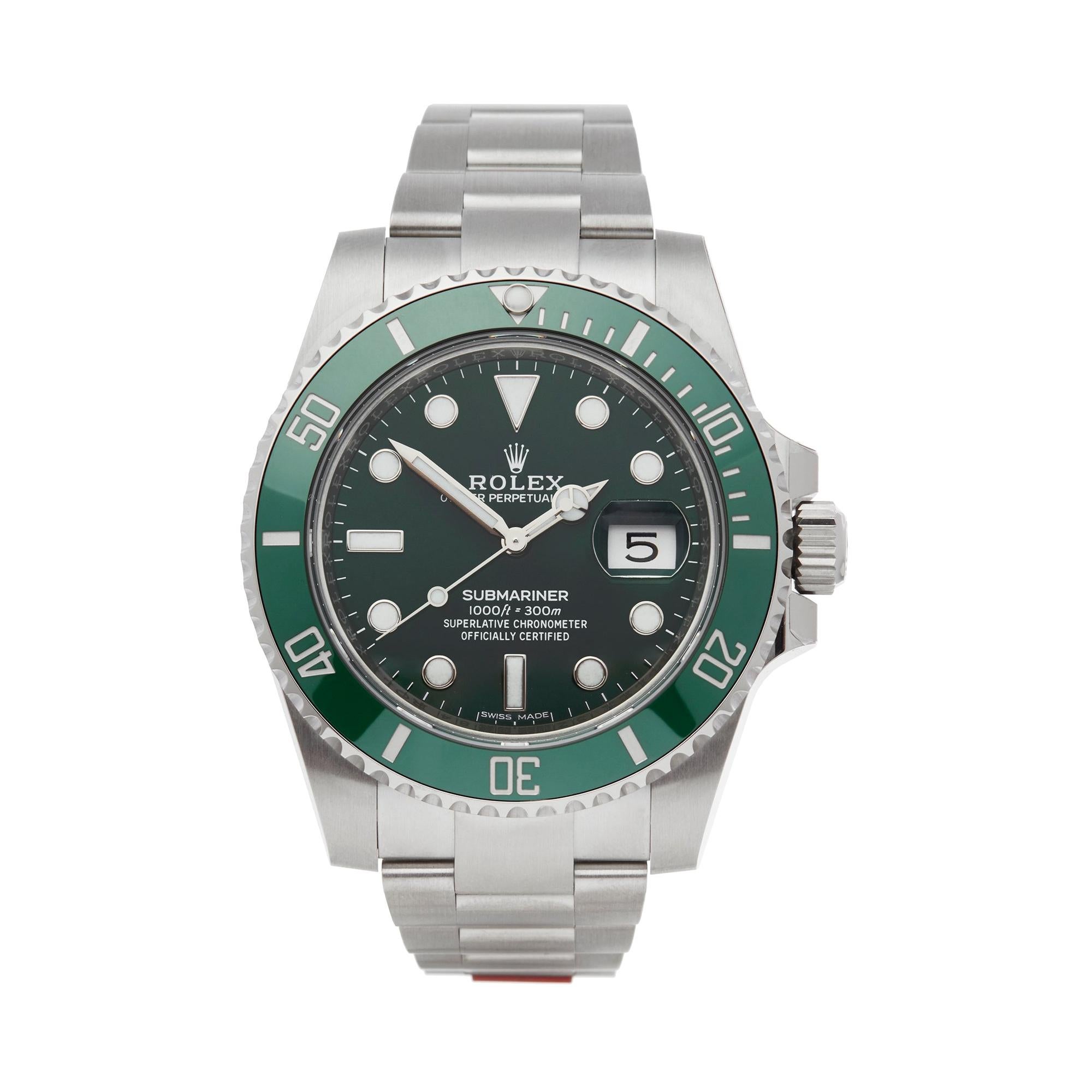 Rolex Submariner Hulk Stainless Steel 116610LV