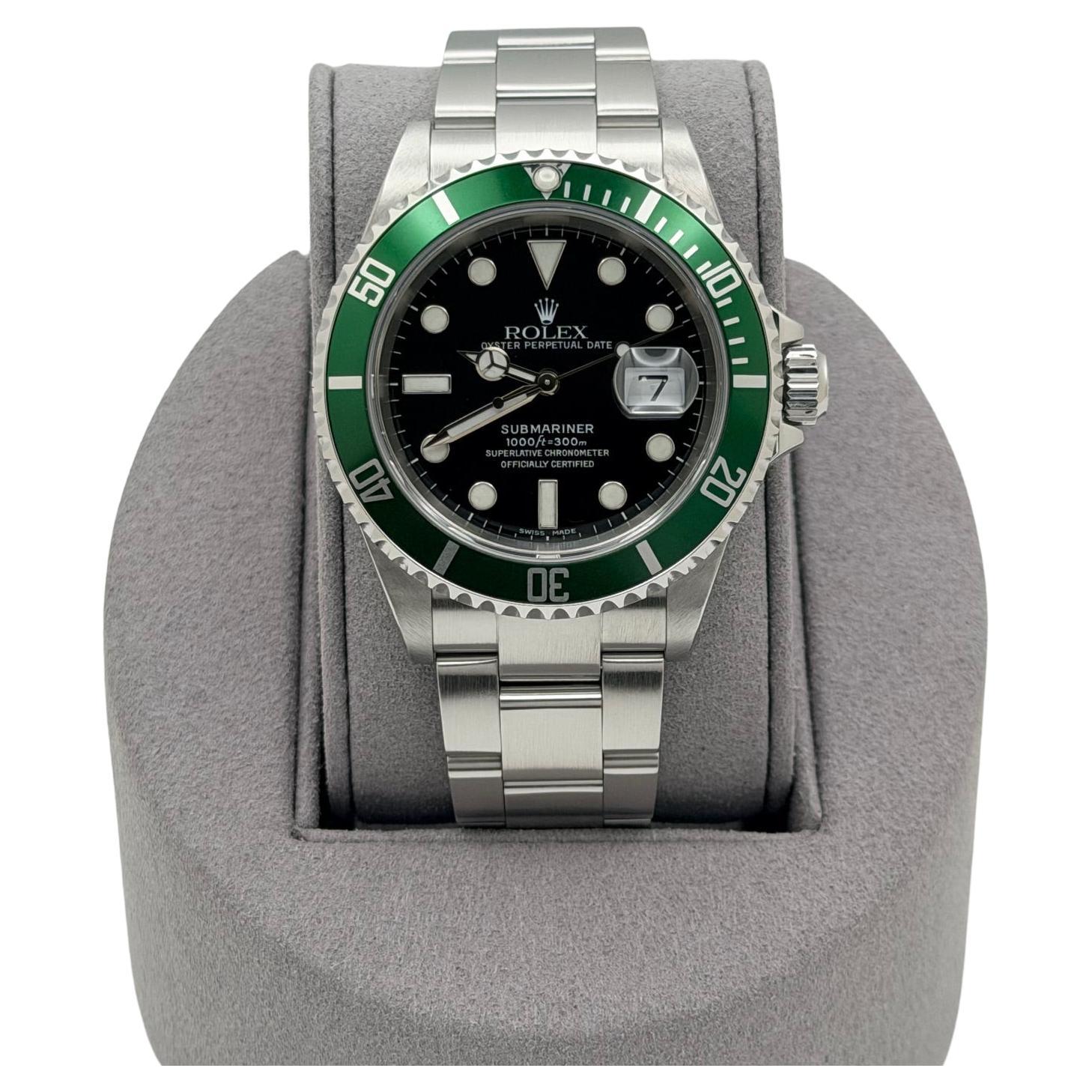 Rolex Submariner Kermit 16610LV 40mm Green Bezel Black Dial 2005 im Angebot