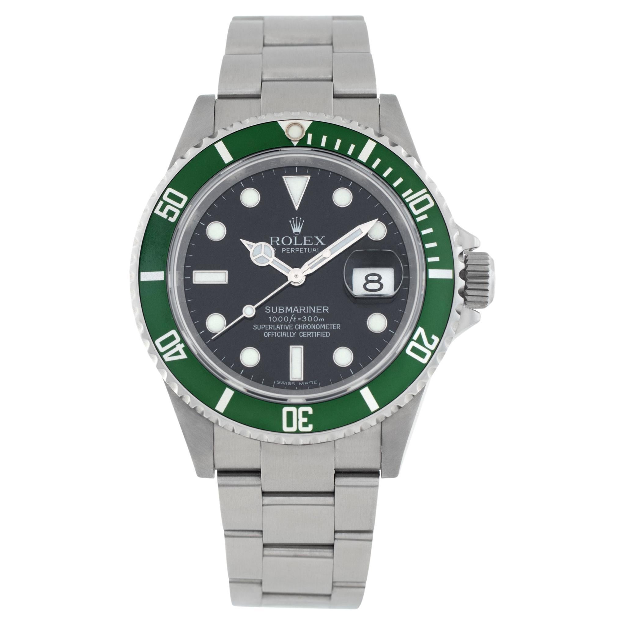 Rolex Submariner Kermit 16610lv Stainless Steel Black dial 40mm Automatic watch For Sale
