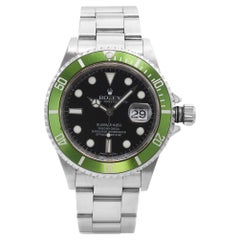 Rolex Montre Submariner Kermit automatique en acier avec cadran noir, pour hommes 16610 T