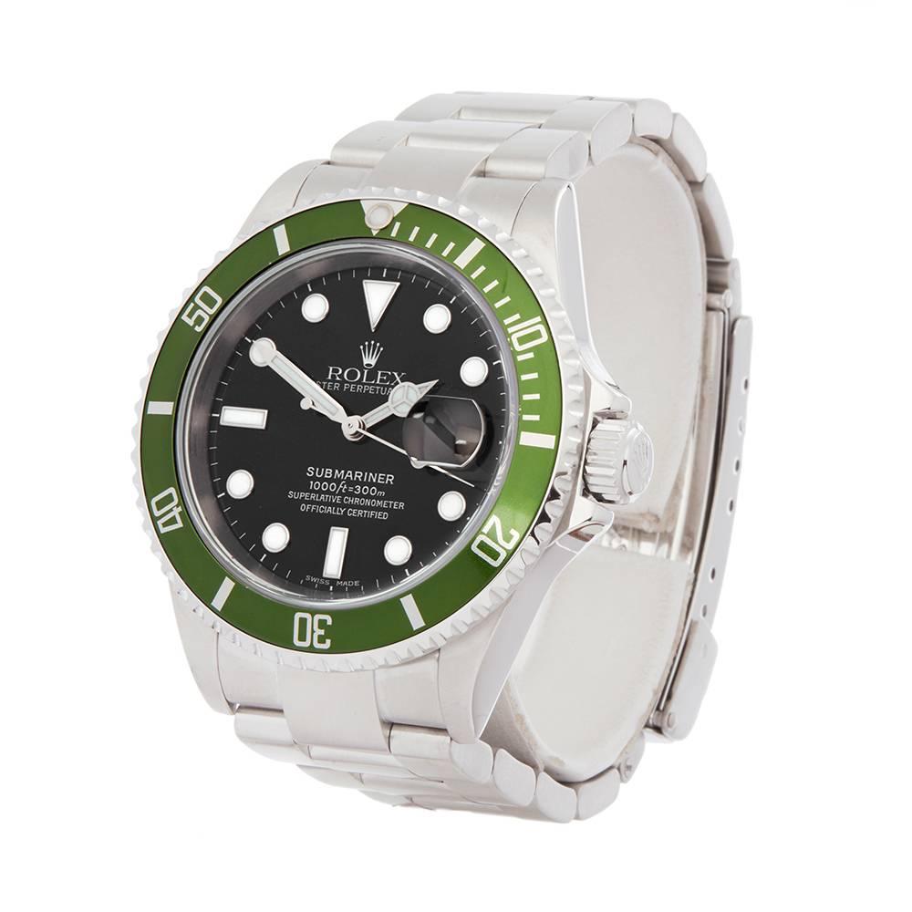 Ref: W4705
Manufacturer: Rolex
Model: Submariner
Model Ref: 16610LV
Age: 1st August 2003
Gender: Mens
Complete With: Box, Manuals & Guarantee
Dial: Black
Glass: Sapphire Crystal
Movement: Automatic
Water Resistance: To Manufacturers