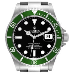 Rolex Submariner Kermit Green 50th Anniversary Steel Mens Watch 16610LV